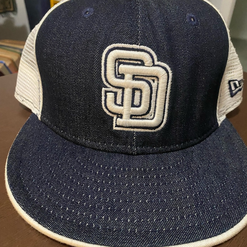 San Diego Padres MLB New Era Mesh and denim fitted baseball Cap